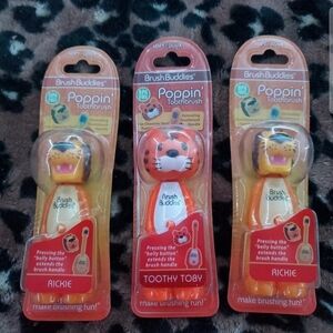 Poppin' Toothbrush Set - Orange and Yellow